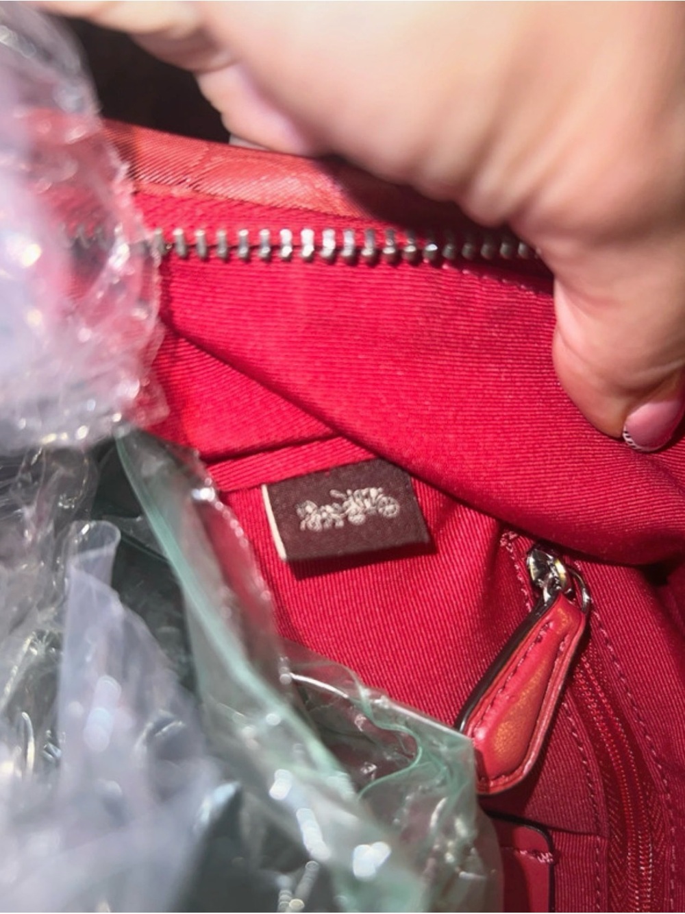 Red Coach Backpack - Picture 6 of 7